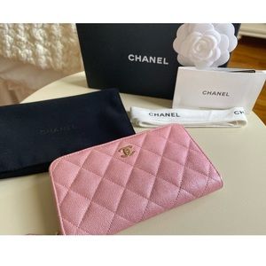 Chanel 19S Pink Iridescent Wallet